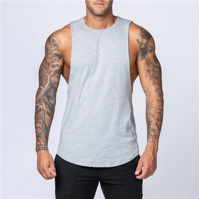 Men's Summer Fitness Tank Top - Breathable O-Neck Sleeveless Shirt for Gym and Jogging