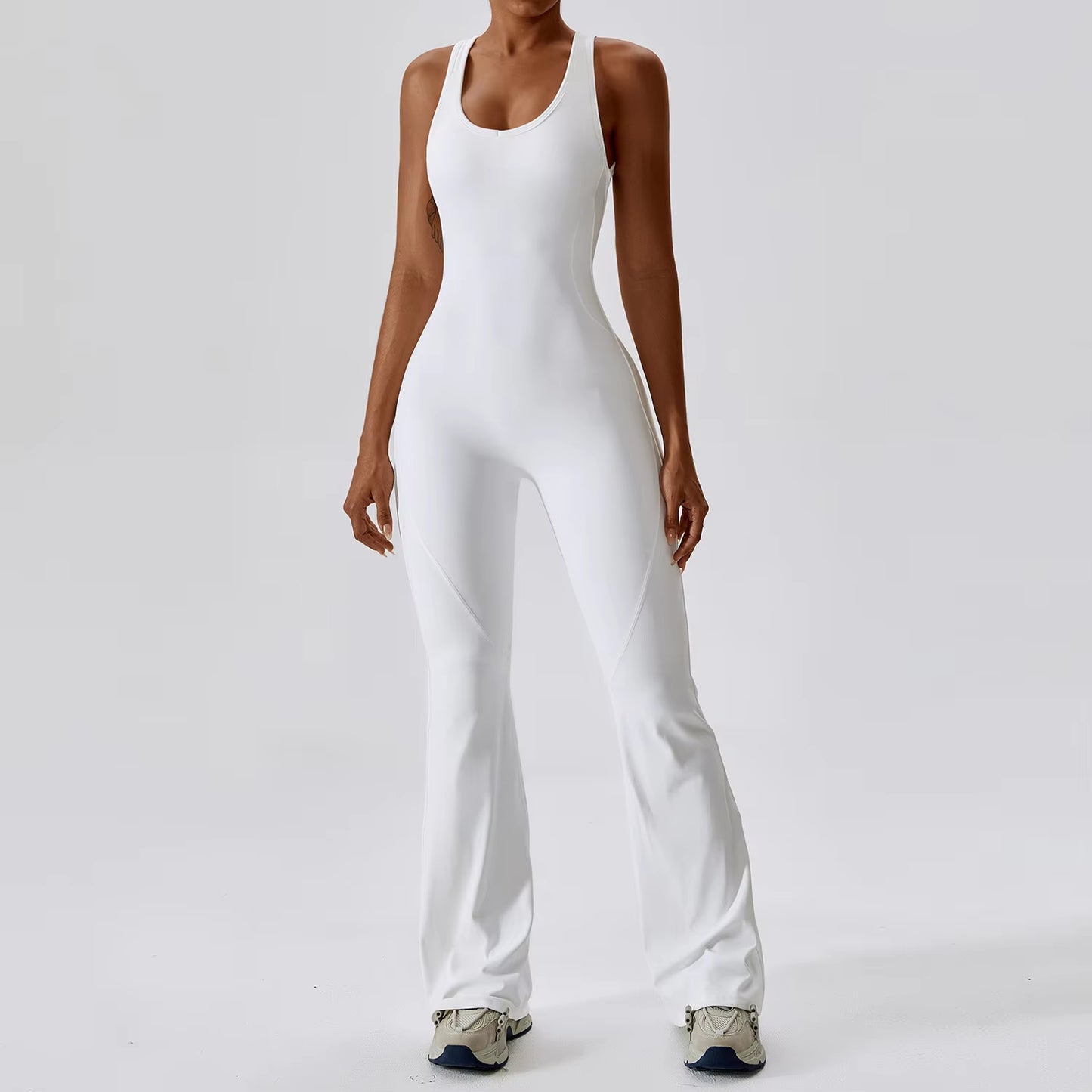 Solid Yoga Jumpsuit One Piece Outfit Fitness Bodysuit Workout Clothes for Women Sportwear Women Buttock Lifting Set Activewear