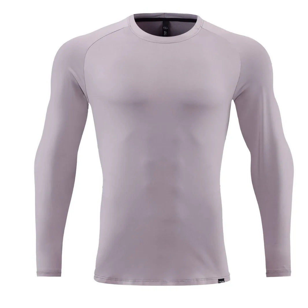 Men's Long-Sleeve Solid Color Quick Dry Shirt