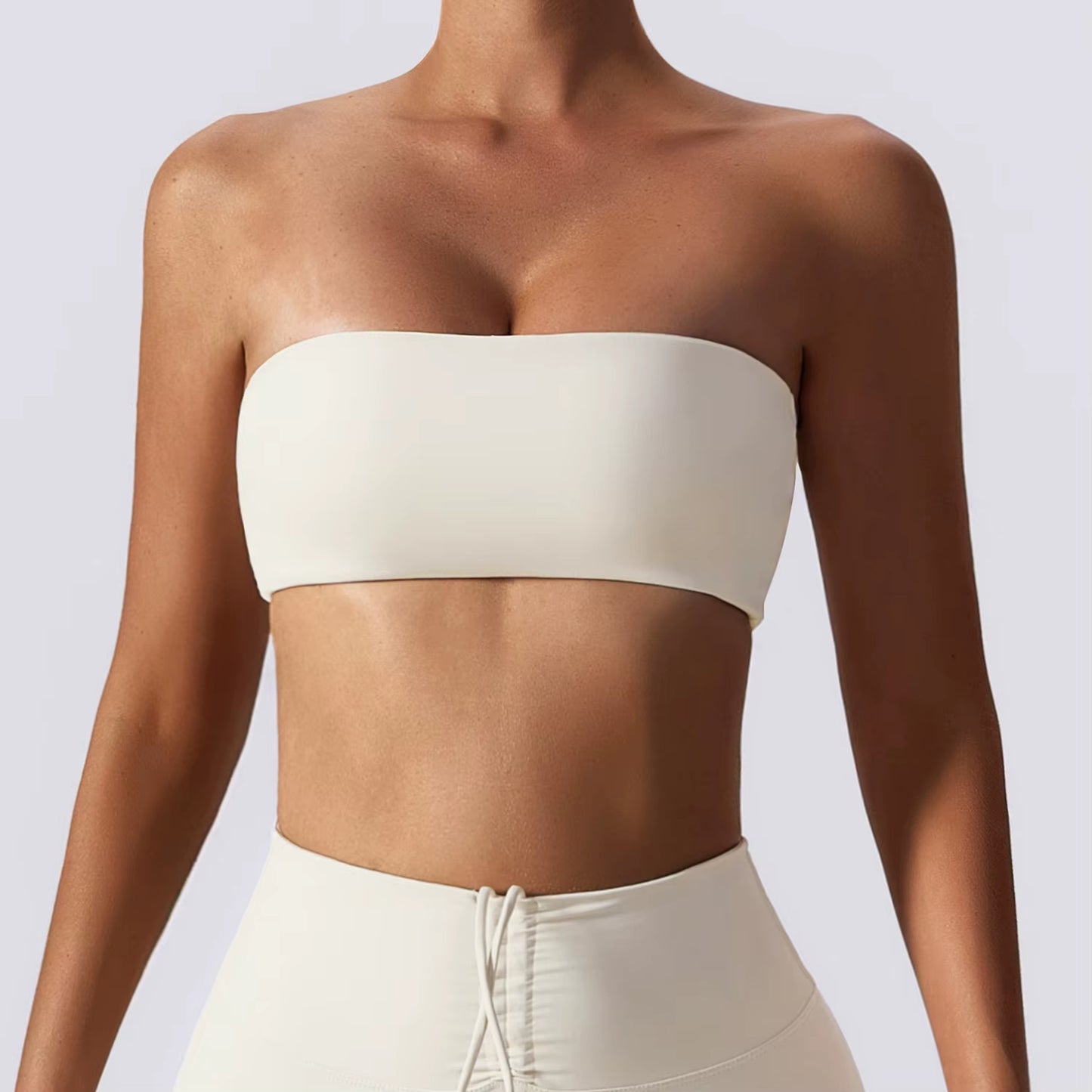 Strapless Sports Bra Gym Top Women Quick-Drying Yoga Clothes Women Tube Top Fitness Chest Wrap Underwear Workout Bra Female