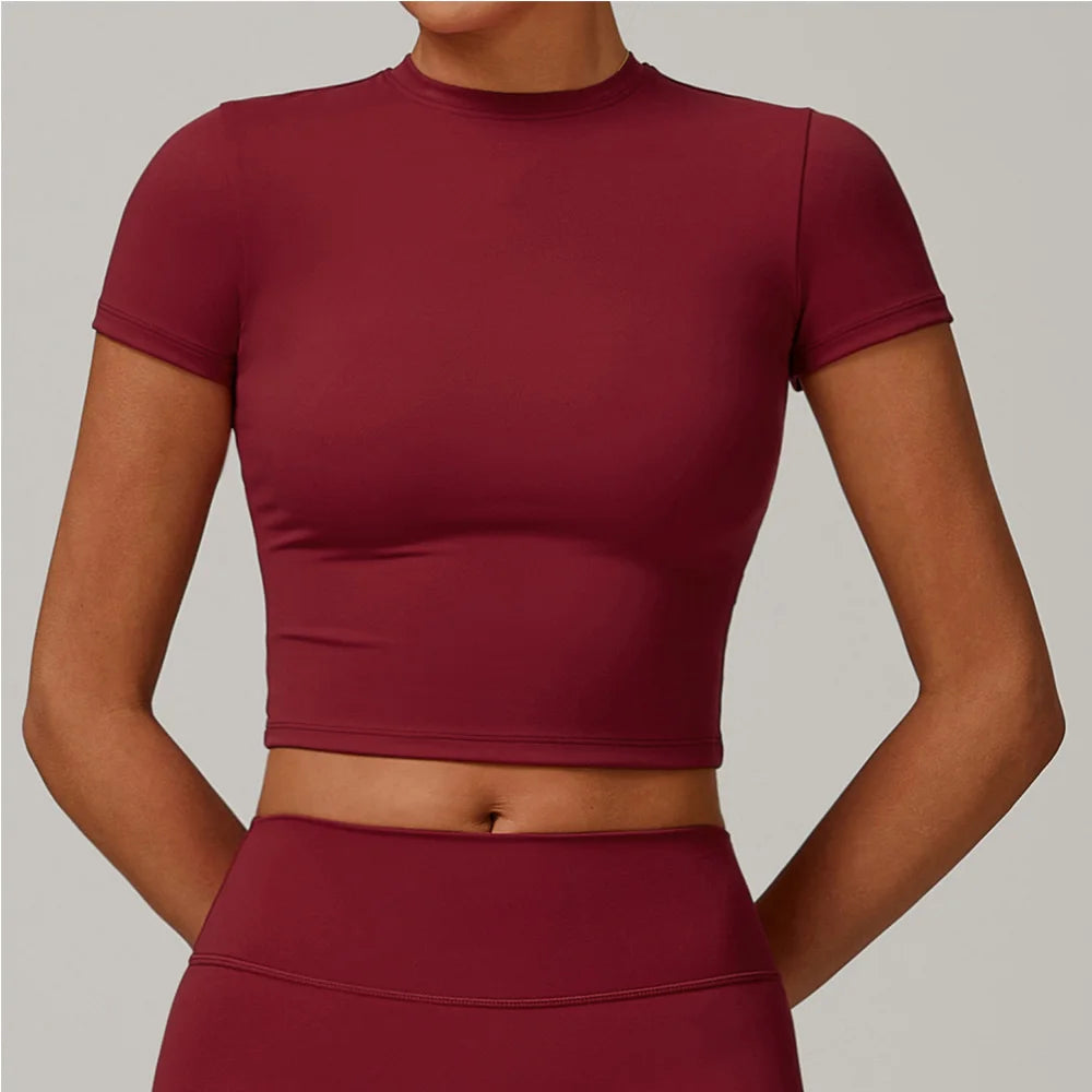 Women's Yoga Top - Short Sleeve Fitness Shirt for Active Lifestyle