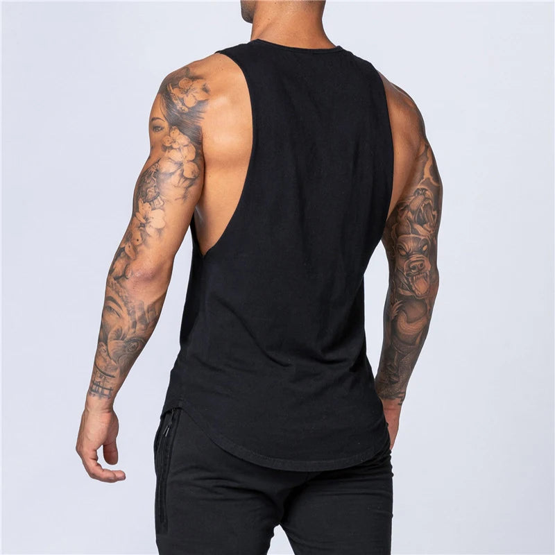 Men's Summer Fitness Tank Top - Breathable O-Neck Sleeveless Shirt for Gym and Jogging