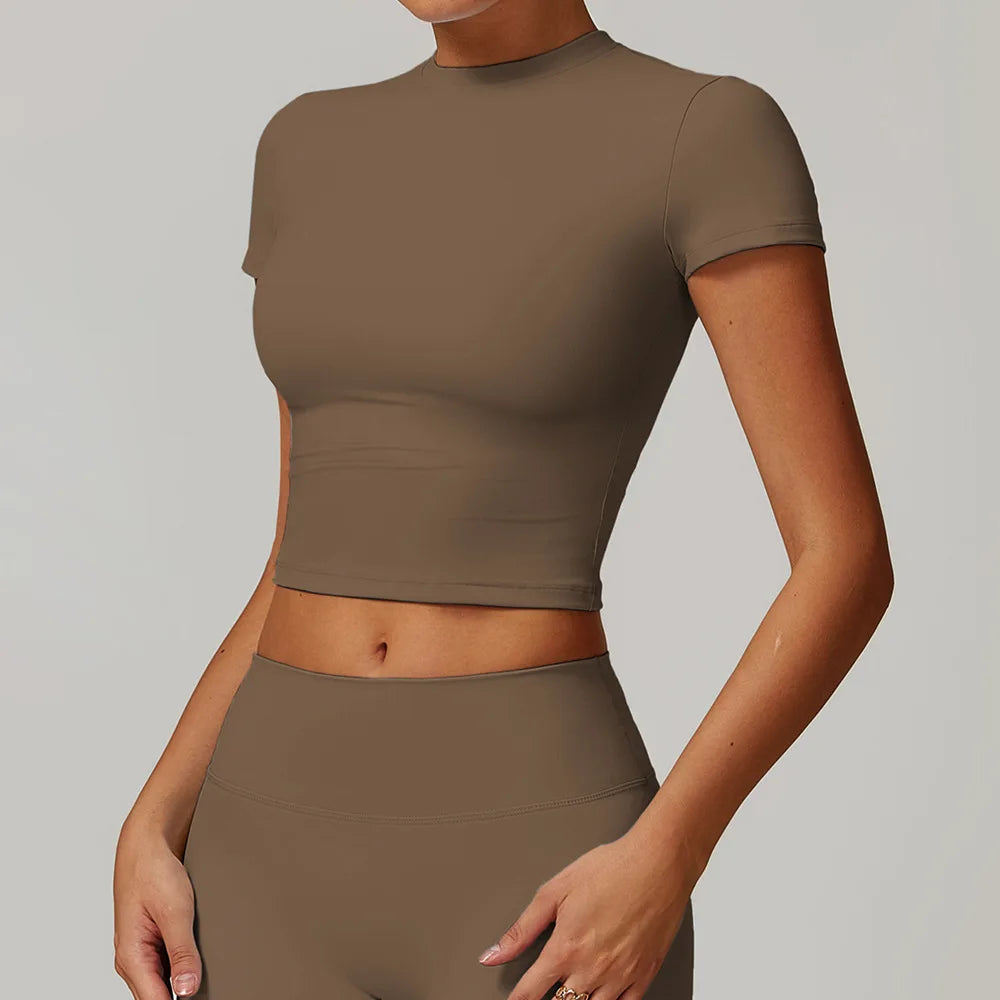 Women's Yoga Top - Short Sleeve Fitness Shirt for Active Lifestyle