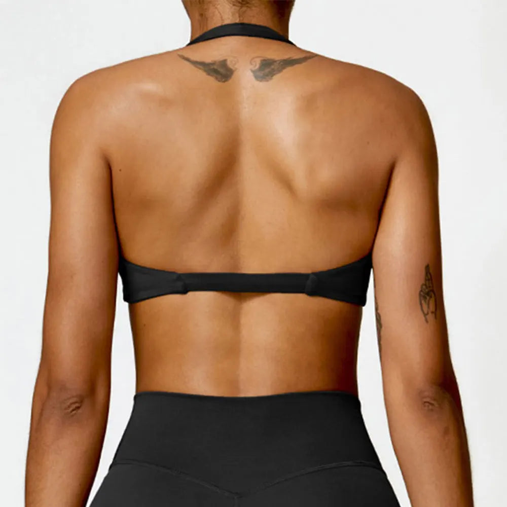 Women'S Halter Sports Bra Sexy Beautiful Back Top Push up Fitness Bra Yoga Gym Workout Bra Fitness Top Sports Breathable Bra