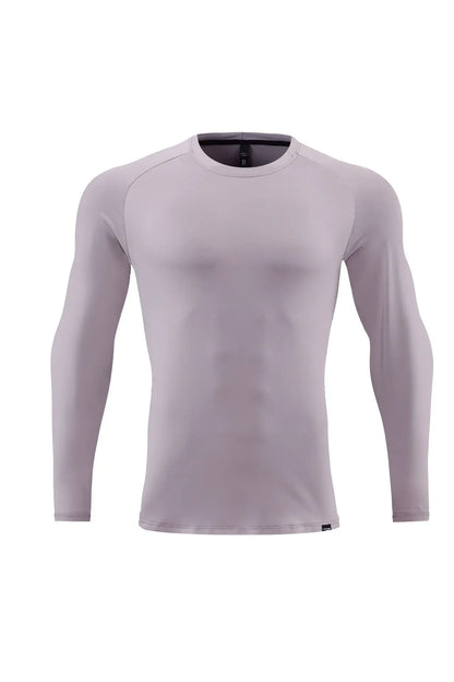 New Solid Color Sports Long-Sleeved T-Shirt Men'S Thin Moisture Wicking Stretch round Neck Outdoor Fitness Running Quick Dry