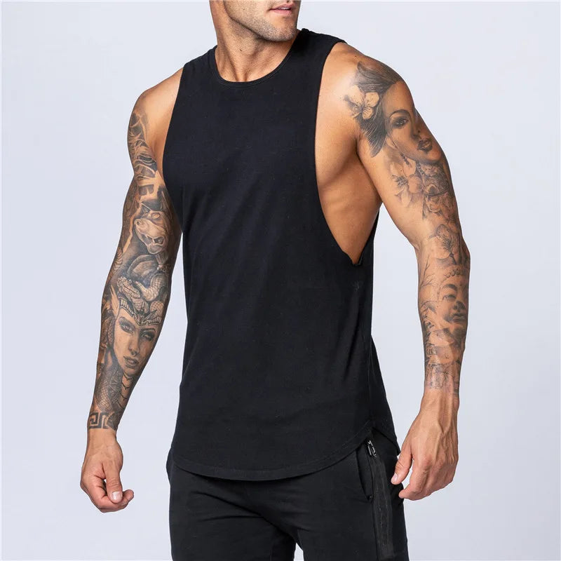 Men's Summer Fitness Tank Top - Breathable O-Neck Sleeveless Shirt for Gym and Jogging