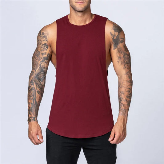 Men's Summer Fitness Tank Top - Breathable O-Neck Sleeveless Shirt for Gym and Jogging