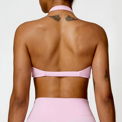 Women'S Halter Sports Bra Sexy Beautiful Back Top Push up Fitness Bra Yoga Gym Workout Bra Fitness Top Sports Breathable Bra