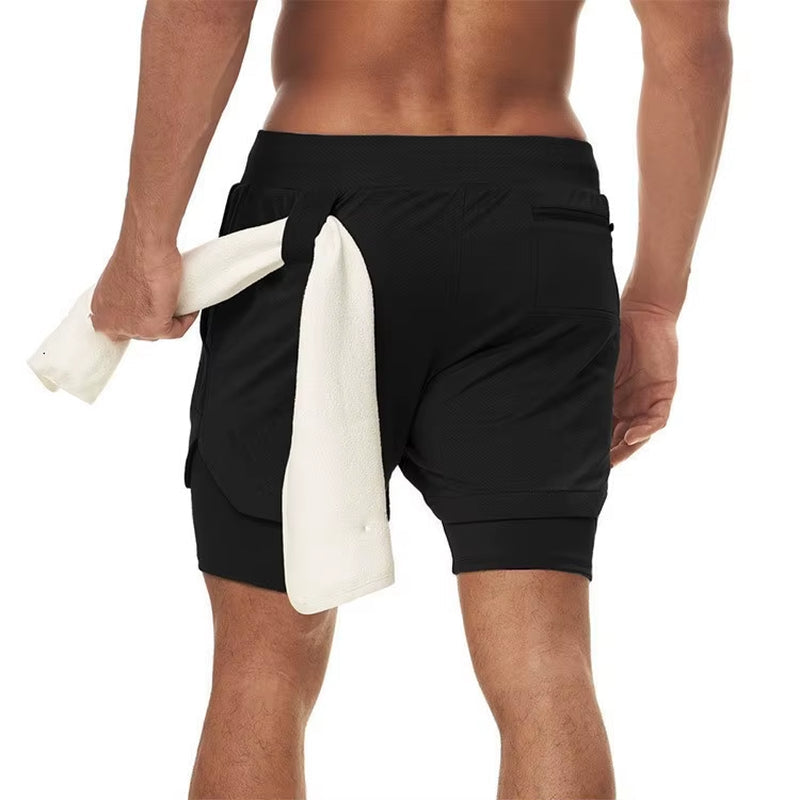 Men's Versatile 2-in-1 Quick-Dry Running Shorts