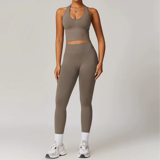 2Pcs Seamless Yoga Set Gym Clothes Athletic Wear Yoga Suits for Women Fitness Set Tracksuits Sports Bra Gym Leggings Sportswear