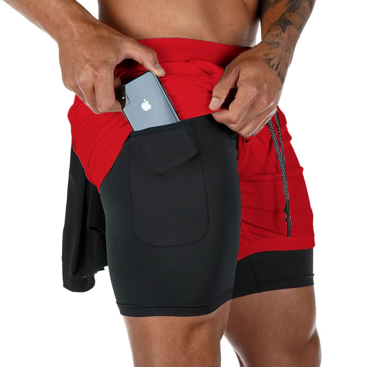 Men's Versatile 2-in-1 Quick-Dry Running Shorts